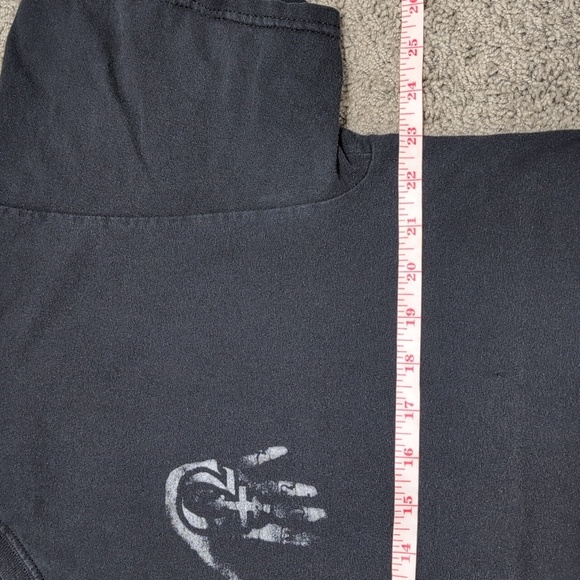 Cult Status Gothic Moon Skull Upside Down Hand Black And White Print T-Shirt XL - Picture 5 of 10